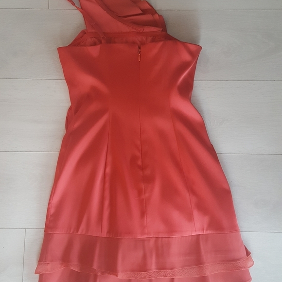 BCBG Coral Ruffled Peacock Dress - Picture 2 of 5